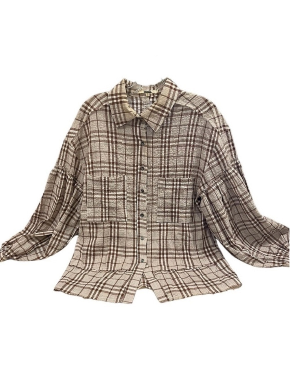 Gimmicks by BKE Women's Trumpet Sleeve Shirt Small